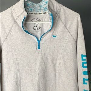 PINK stretchy half zip